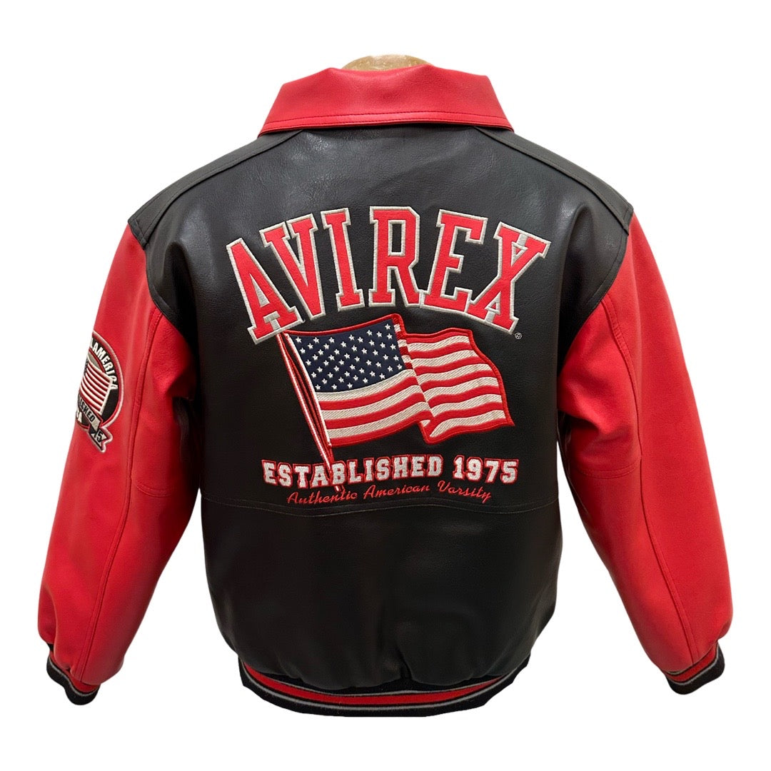 Vintage Avirex Vegan Leather Jacket (Size Small)